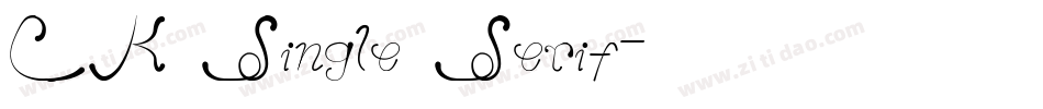 CK Single Serif字体转换